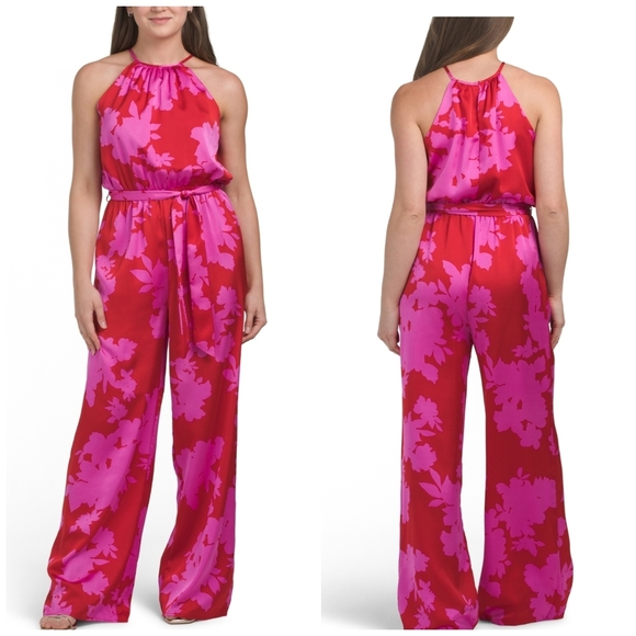 🔹️SUGAR LIPS 🔹️cherry Printed Floral Women's Jumpsuit - Picture 1 of 3